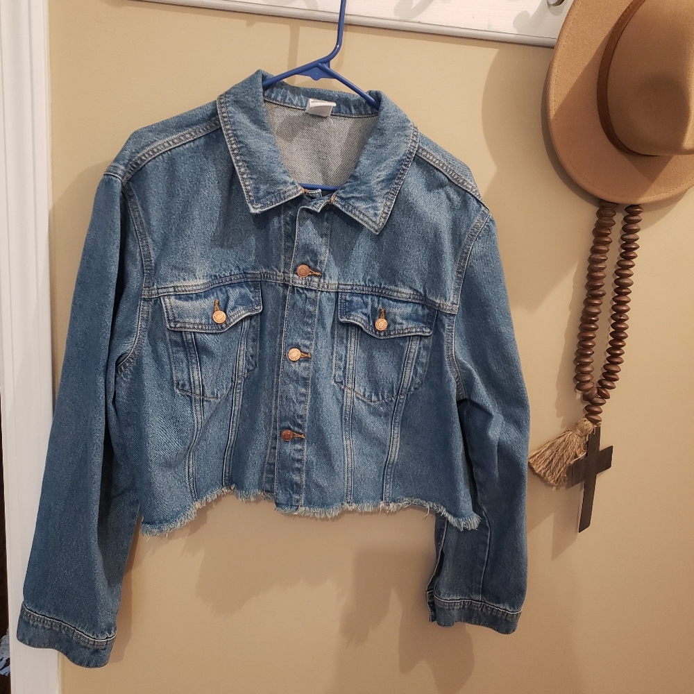 Victoria Secret Blue Cropped Denim Jacket